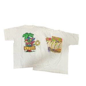 VINTAGE 90’s “CALIFORNIA” short sleeve T-shirt bundle of 2 size XL